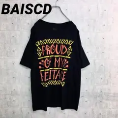 x0228 BAISCD Tシャツ 黒 XL ビックプリント