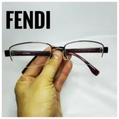 深夜セール FENDI メガネ レッド フェンディ お洒落メガネ