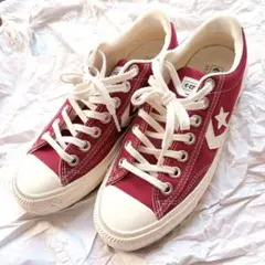 CONVERSE ダークレッド　24㎝　スニーカー　シェブロンスター
