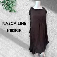 NAZCALINE [FREE] 変形ワンピース アシンメトリー ブラウン