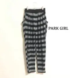 PARK GIRL カジュアルパンツ　ボーダー　ウエストゴム　ハイウエスト　春秋