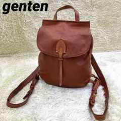 【genten】ミニリュック レザー ブラウン