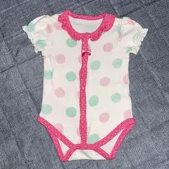 最安値❣️ベビー　キッズ　子供　ロンパース　ドット　60