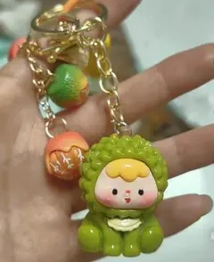 樹脂製キャラクターキーホルダー フルーツ付き
