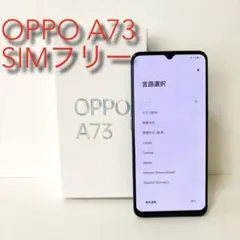 美品 箱付き OPPO A73 SIMフリー ネイビーブルー フルセット