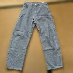 GAP ハイライズウルトラソフトバレルデニム 27インチ ストライプ 中古