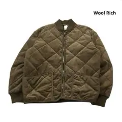 Wool Rich キルティング ブルゾン ポケット 茶 L