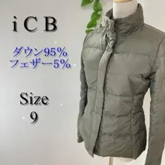 iCB ダウンジャケット アイシービー グリーン ダウン95% Size 9