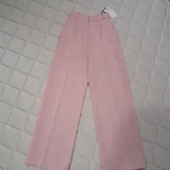 新品お値下げ中MOUSSY ピンク ワイドパンツ タック入り