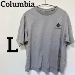Columbia コロンビア グレー Tシャツ Lサイズ バックプリント