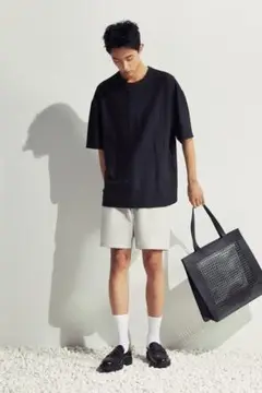 新品 H&M ルーズフィット リブTシャツ メンズ XS