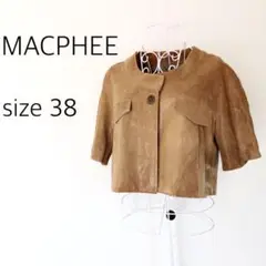 MACPHEE ラムレザー ボレロ ジャケット ショート丈 M