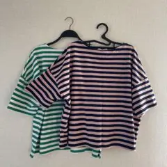 Chaco Closet⭐︎オーバーサイズ ボーダー半袖Tシャツ⭐︎2枚セット
