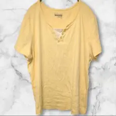 BASIC EDITIONS 1Xサイズ イエロー Tシャツ