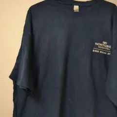 M＆O　ヴィンテージ　メンズ　Tシャツ　ネイビー　XXL　プリント　古着