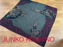 お値下げ中♦︎JUNKO KOSHINO レオパード柄大判スカーフ♦︎毛100%
