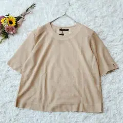 新品✨日本製【MILD GAPPUCCI】半袖カットソー　肩パット　ベージュ