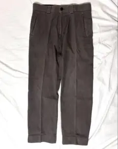 （良サイズ）マーガレットハウエル　ブラウンタックパンツ　サイズM