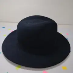 ウールフェルトハット ダークブルー