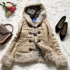 BURBERRY BLUE LABEL ダッフル レザージャケット ラムレザー