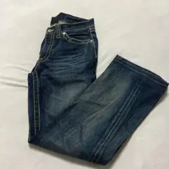 デニムパンツ ダメージ加工 フレアデニム ブーツカット M