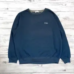 FIRST DOWN スウェット 胸ロゴ ネイビー L 0379
