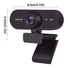 WEBカメラ Full HD 1080p 200万画素 広角95°マイク内蔵