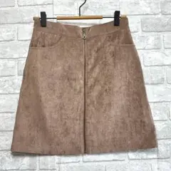 オゾック OZOC スウェード ミニスカート 美品 M ブラウン 大人可愛い