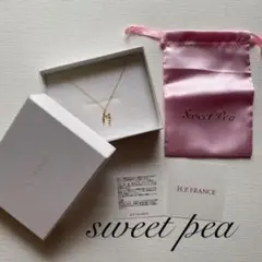 【美品】sweet pea イニシャル ネックレス M