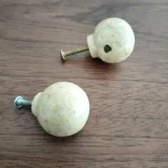 クリーム色 ボールノブ 2個セット