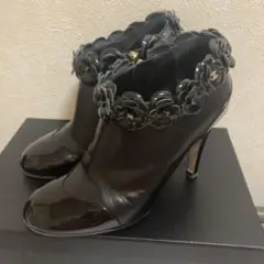 CHANEL カメリア ブーティ 38シャネル