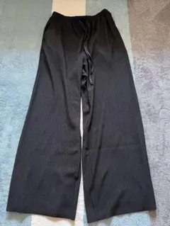 LAKOLE カット楊柳アソートパンツ 325730 ブラック イージーパンツ