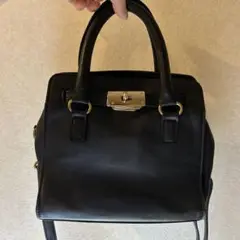 violad'oro黒レザー ハンドバッグ