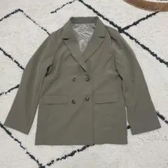 【美品】Louere バックスリットテーラードジャケット XL ダークベージュ