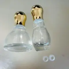 ドロッパーボトル 2個セット 透明ガラス 30ml+40ml プッシュ式