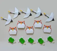 壁面飾り　折り紙　敬老の日　☆フクロウ　鶴　亀☆