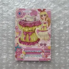 アイカツ　星宮いちご　ピンクドットオフショルダー 箔なし