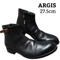 ARGIS アルジス 本革 サイドジップ ショートブーツ 27.5cm