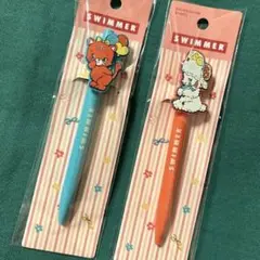 swimmer　スイマー　ボールペン　２本　ねこ　ひつじ　マスコット　ペン