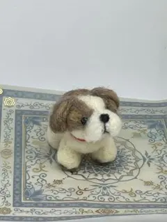 羊毛フェルト シーズーさんの置物