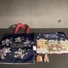 東京ディズニーランド　クリスマス　トートバック・ハンカチ　リルリンリンピンバッジ