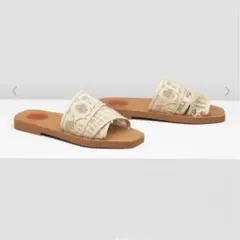クロエ Chloe サンダル 白 レース