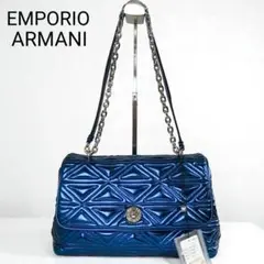 タグ付き未使用品✨️　エンポリオアルマーニ　メタリックレザー　チェーンショルダー