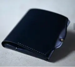 点と線 usuha3 コードバン 二つ折り財布 ワイン 左利き用