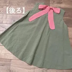 女の子ブラウス110〜120サイズ　ノースリーブ　シフォンリボン