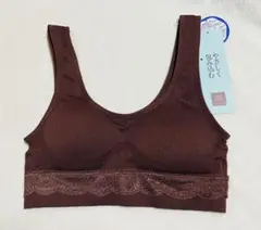 新品未使用タグ付き ノンワイヤー ブラ ナイトブラ M ブラウン 匿名配送