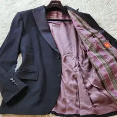 極美品✨XXXL相当 ヒューゴボス テーラードジャケット 裏地 ストライプ