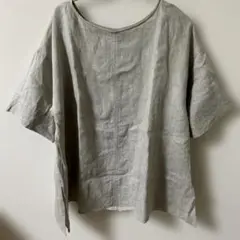 レリュームリネンワイドプルオーバー