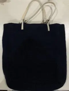 FENDI トートバッグ ネイビー 紺色 ニット ヴィンテージ レア