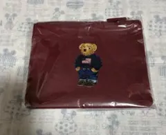 ラルフローレン　ポロベア　ポーチ　ワイン